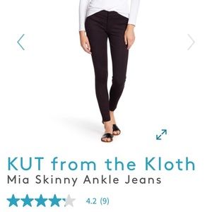 NWT Kut From the Kloth Mia Skinny Ankle Jeans